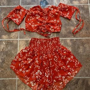 Off the Shoulder Top & Short Set